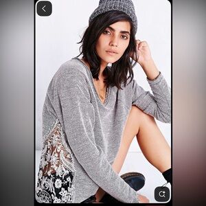 Staring at Stars from Urban Outfitters Vintage/Distressed Lace Inset Pullover